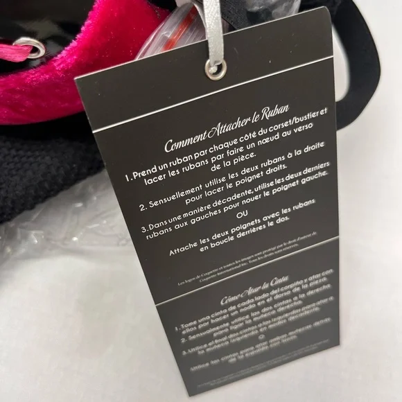 Elegant‎ Velvet  Pink and Black Lace Diva Bustier by Coquette - Picture 9 of 9